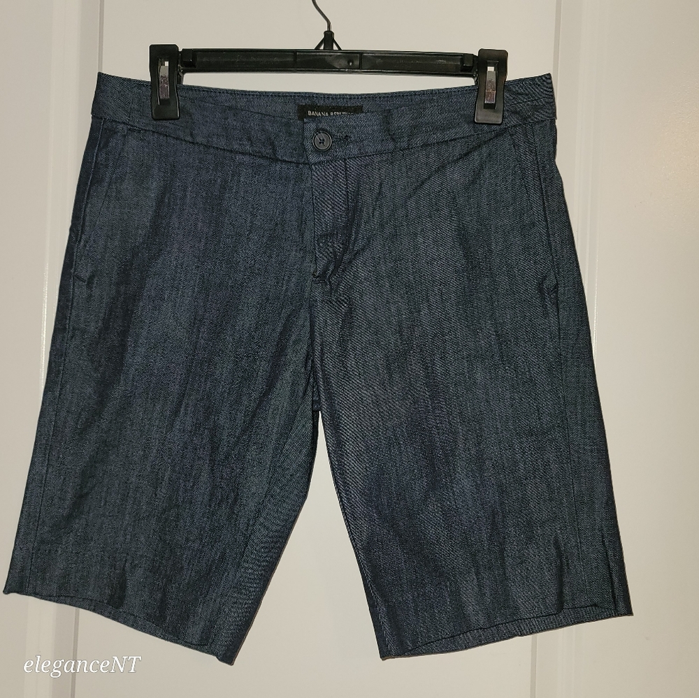 Banana Republic Dark Denim Hampton fit shorts Sz: 2 - Picture 1 of 5
